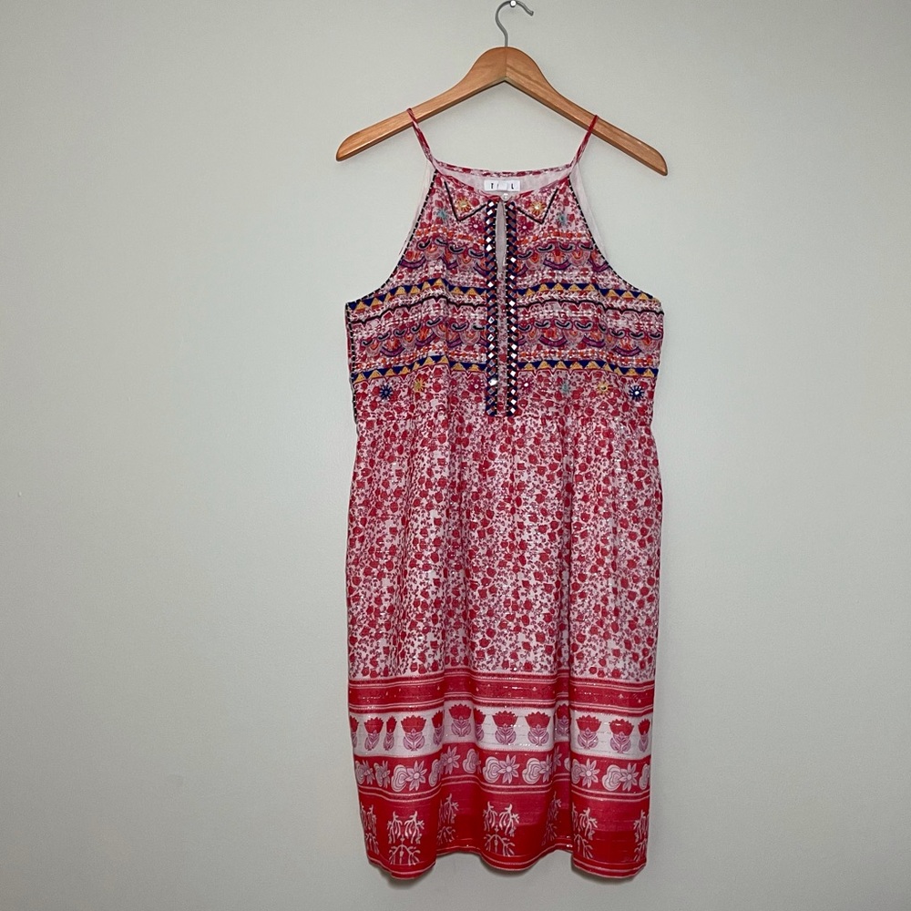 THML Fiesta Beaded Halter Dress
